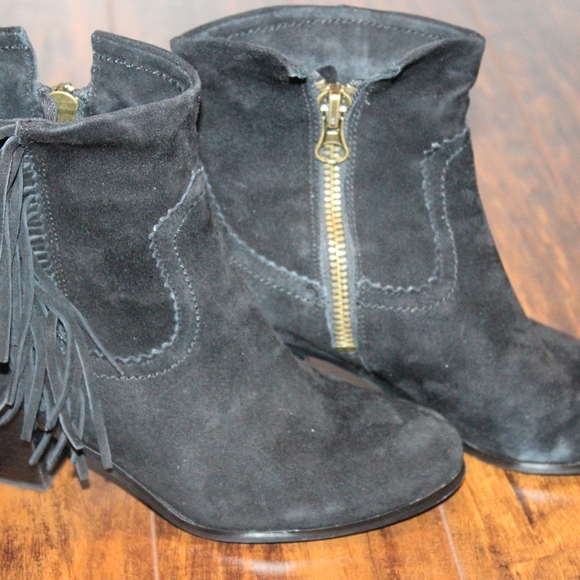 Sam Edelman Black Suede Booties Size 8 (in box) - Picture 4 of 5